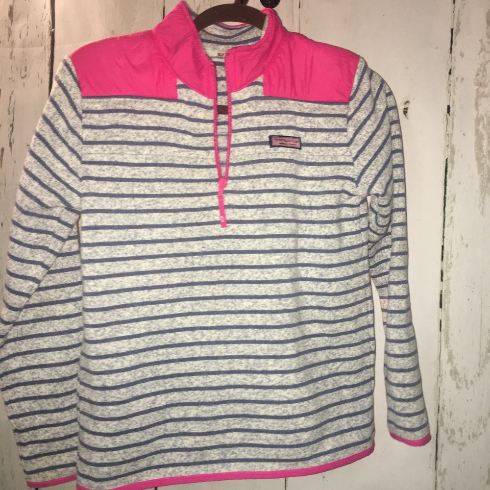 Vineyard Vines Girls Fleece Sweater Shep Shirt